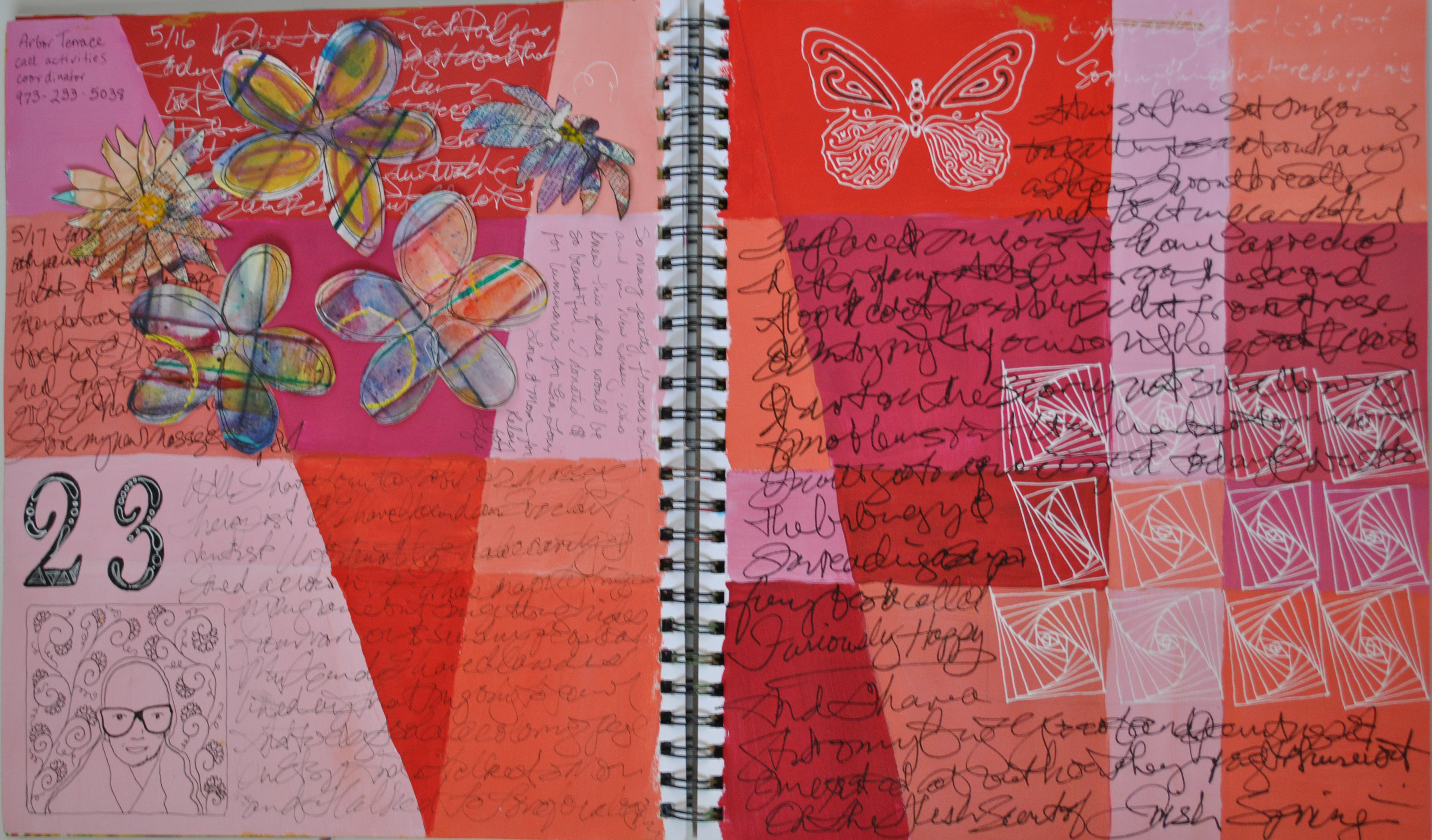 blooming pink organge and red