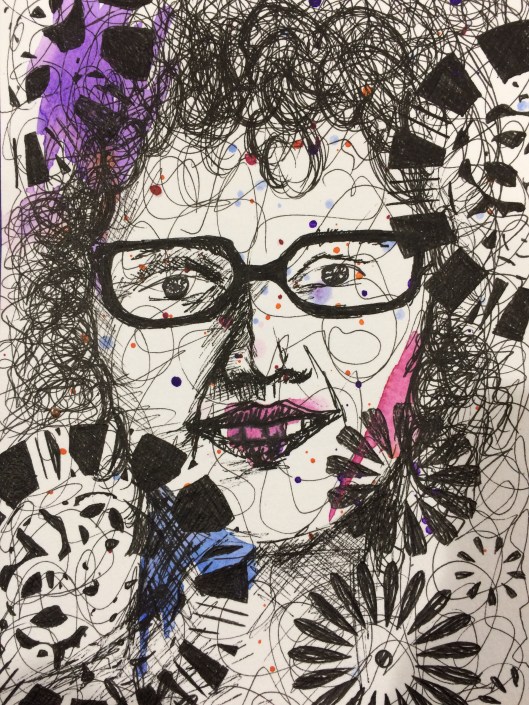 doodled self portrait