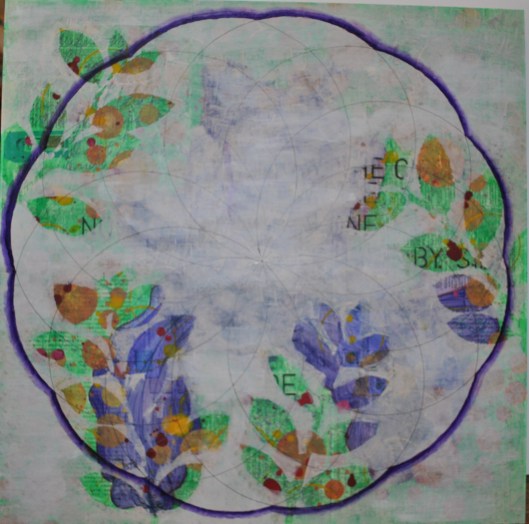 Draw the circle wide collage mandala layer 1